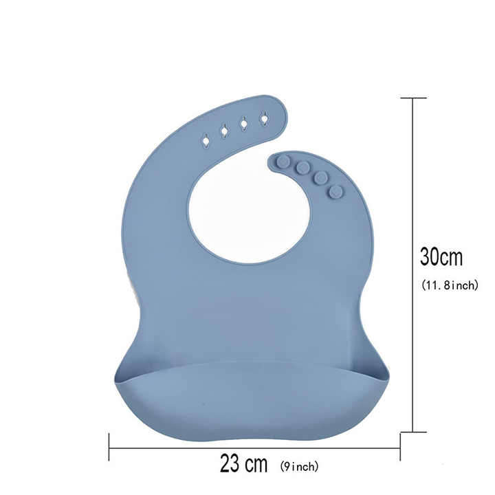 Eco-Friendly 100% Food Grade Silicone Baby Bibs