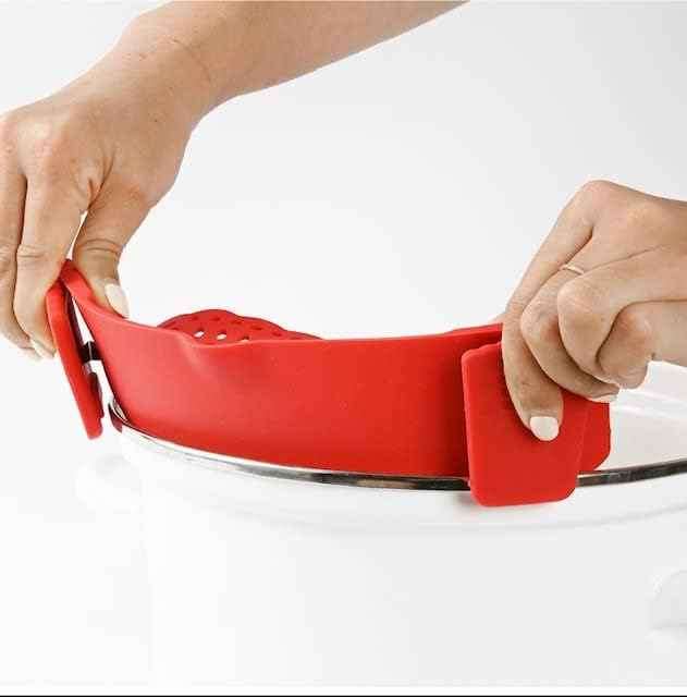 Adjustable Heat-Resistant Silicone Food Strainer Pasta Vegetables Noodles Food-Grade