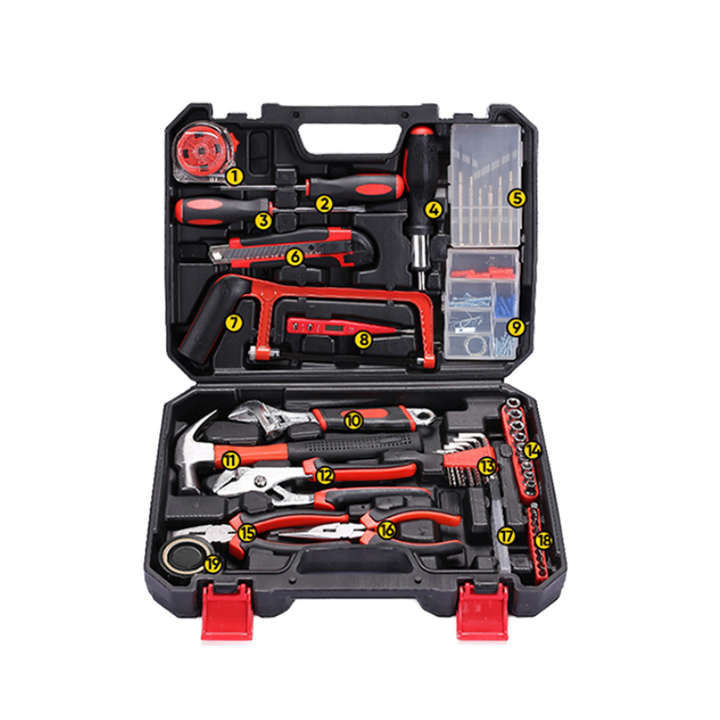 19 Piece Auto Repair Tool Set Wholesale Household Hardware Carbon Steel Hand-Power Source