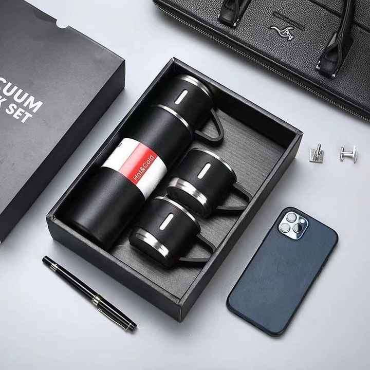 500ml Vacuum Flask Stainless with 2 Cups