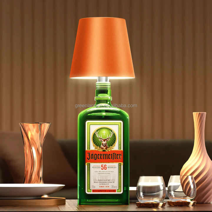 Portable Dimming Bar Night Lamp Touch Control Rechargeable Circular Wireless Wine LED Bottle Table L