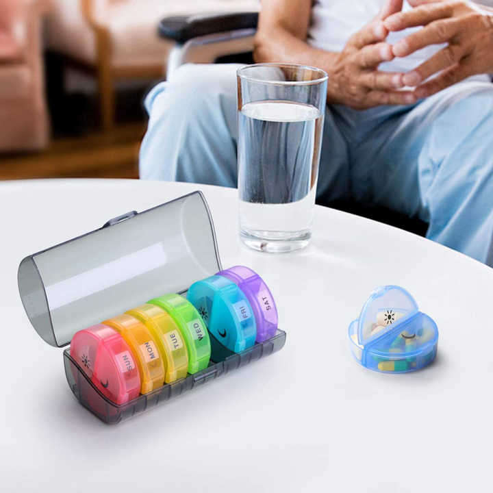 Travel Pill Container Medication Organizer, Portable Pill Case