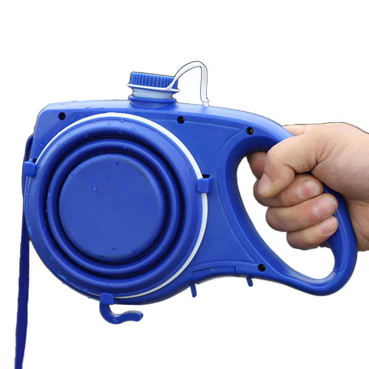 4 in 1 Retractable Dog Leash Automatic Traction Rope Belt Dog Leash With Folding Pet Bowl Drinking B