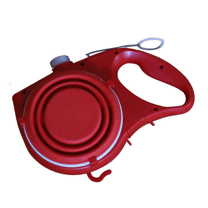 4 in 1 Retractable Dog Leash Automatic Traction Rope Belt Dog Leash With Folding Pet Bowl Drinking B