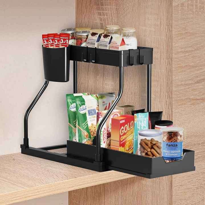 Adjustable Metal Organizer Shelving Unit for Pantry Storage Storage Shelves for Implements Storage P