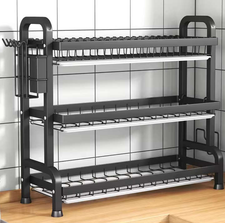 44 * 24 * 51cm Drying Product Storage Rack Multi Functional Dish Storage Rack Dish Holders