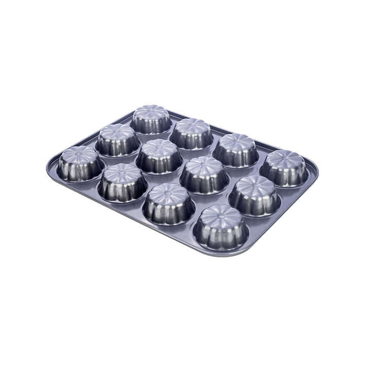 12HOLE Non-Stick Carbon Steel Oven Baking Muffin Cupcake Pan