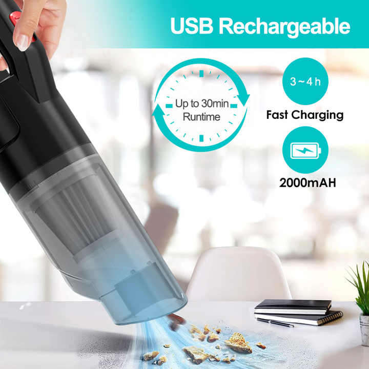 Car Vacuum Cleaner Cordless Rechargeable Handheld Vacuums Dust Busters for Car Home Office Pet Hair