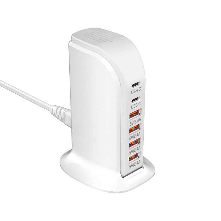 Multi Fast Sailboat Charger Office Laptop USB Multi-port Charging 4 USB 2 type-c Travel Adapter