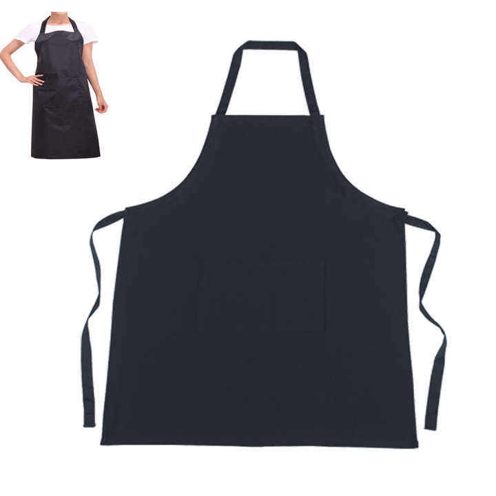 Custom Water-Proof Black Hair Salon Apron Made of Polyester-for Nail Salons Direct Factory Supply