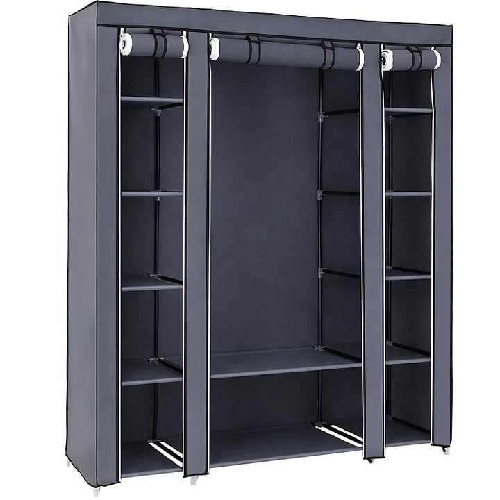 Modern Steel Wardrobes Bedroom Closet Folding Fabric Storage Cabinet for Bedroom or Hotel