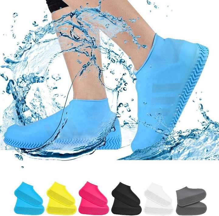 Waterproof Shoe Covers Non-Slip Water Resistant Overshoes Silicone Rubber Rain Shoe Cover Outdoor Cy