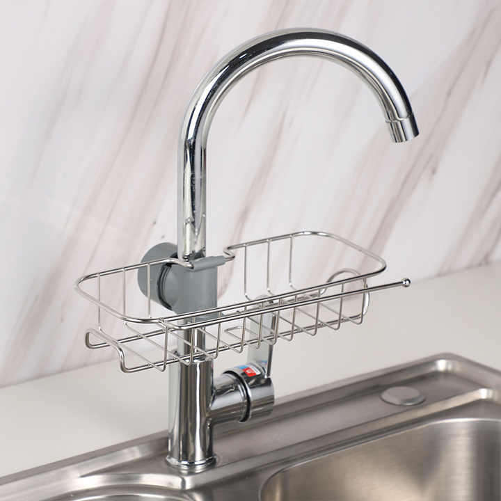 Stainless Steel Sponge Storage Bathroom Faucet Storage Rack Kitchen Faucet Storage Rack