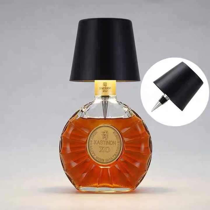 Portable Dimming Bar Night Lamp Touch Control Rechargeable Circular Wireless Wine LED Bottle Table L