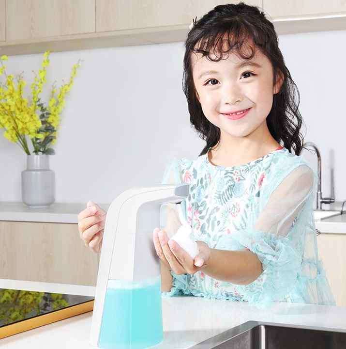 Plastic Infrared Motion Sensor Touchless Foam Soap Dispenser Waterproof for Kids Adults Kitchen Bath