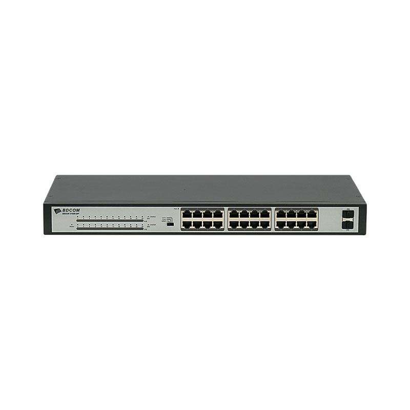 BDCOM S1526-24P 24-port Gigabit Unmanaged PoE Switch 2-port Gigabit Uplink