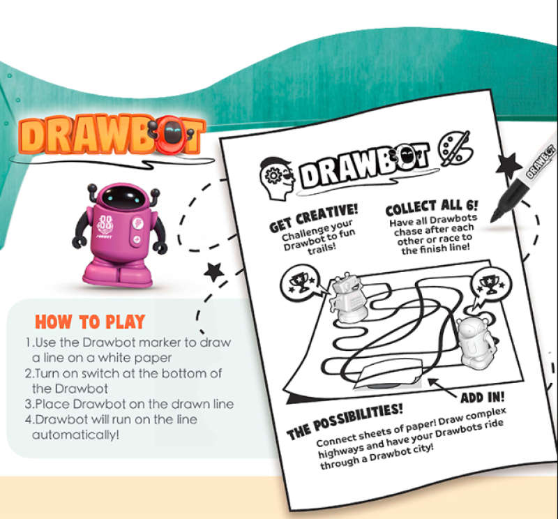 Jeronimo- Drawing Robot with ears - PURPLE