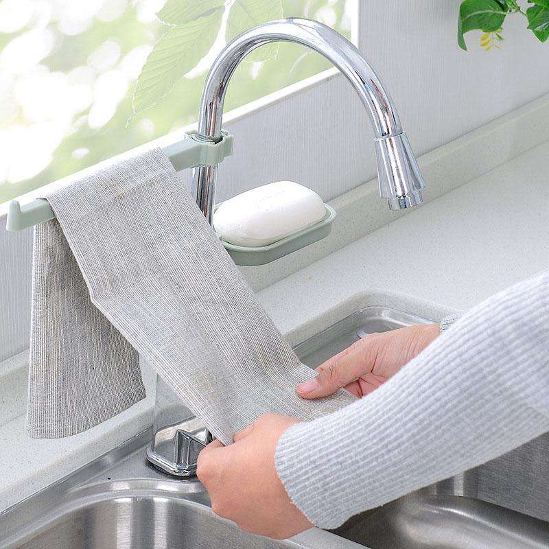 Fine Living Kitchen towel and Sponge holder Mint