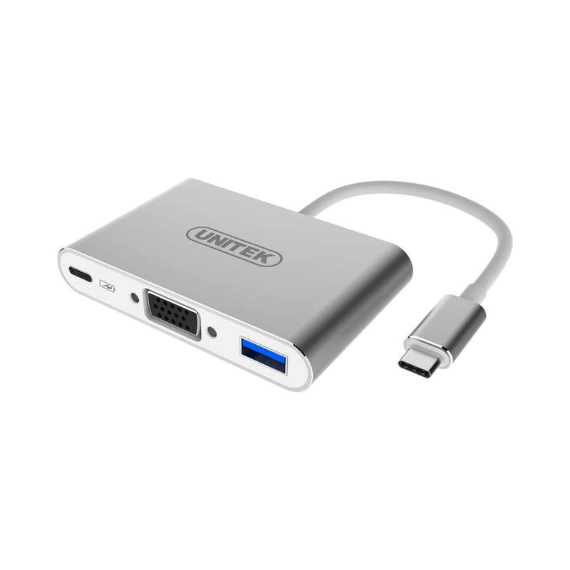 Unitek Usb3.0 Type-C Multi-Port Replicator With Power Delivery, Usb, Vga
