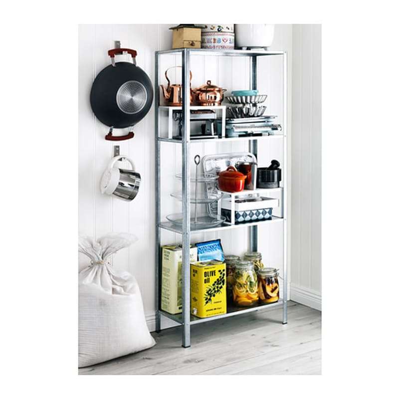 Fine Living - 4 Layer Shelf In Galvanized Steel