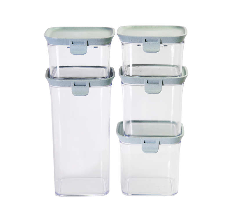 6 pc Storage Container Set - with Clips