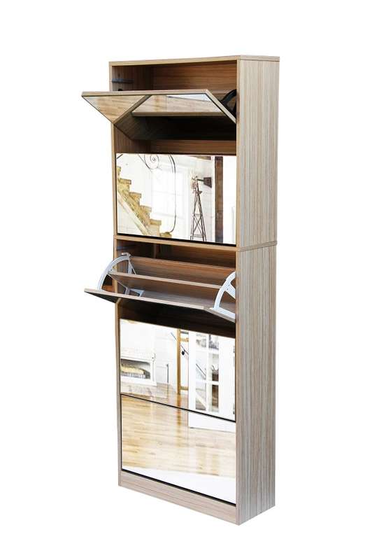 Fine Living Mirror Shoe Cabinet - 3+2tier Autumn