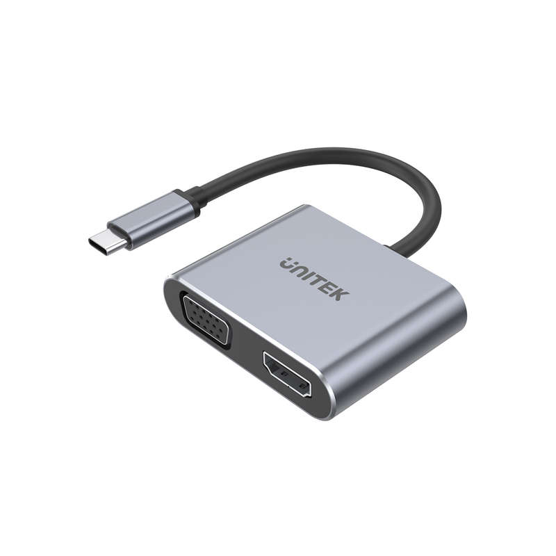 Unitek Type-C To Hdmi 4K 60Hz And Vga Mst Adapter (V1126A)