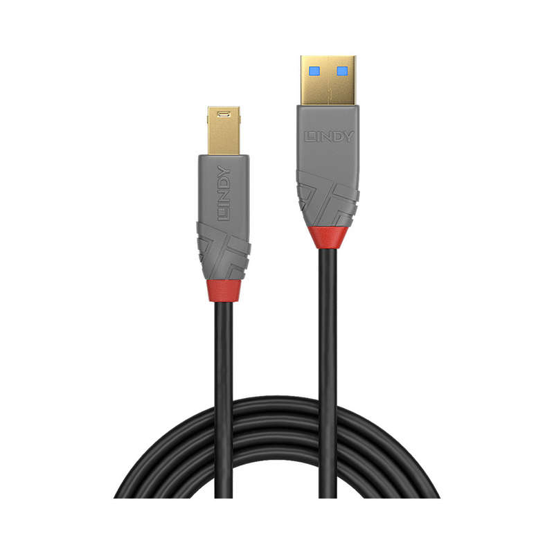 Lindy Usb3.0 Type-A To B Cable - Anthra Line