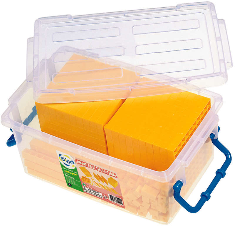 Gigo - Base Ten Linking Set - Yellow - 121pcs Container - *Damaged packaging*
