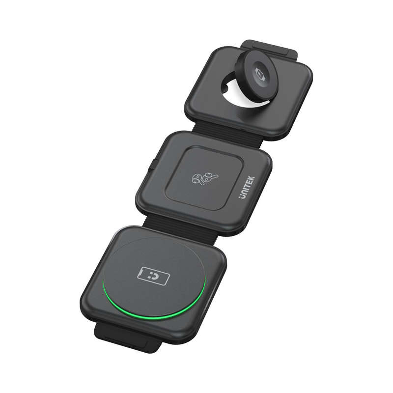 Unitek Travel Magcharge 3-In-1 Magnetic Foldable Wireless Charger (P1223A)