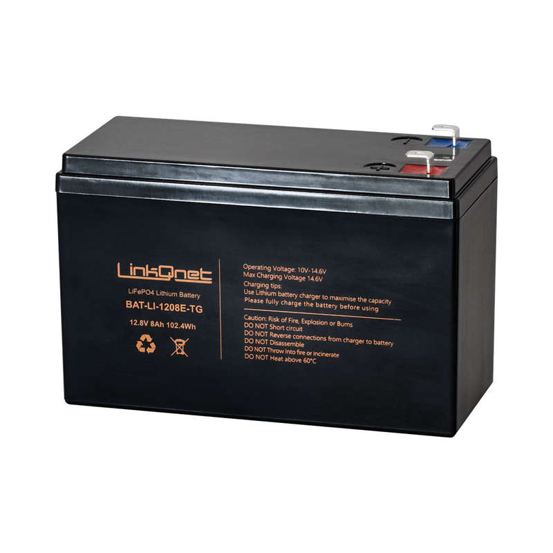 Linkqnet Lifepo4 12V 8Ah Battery With High Voltage Bms