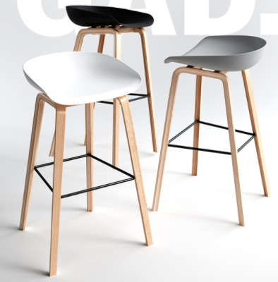 Fine Living Emma Bar Stool - Grey
