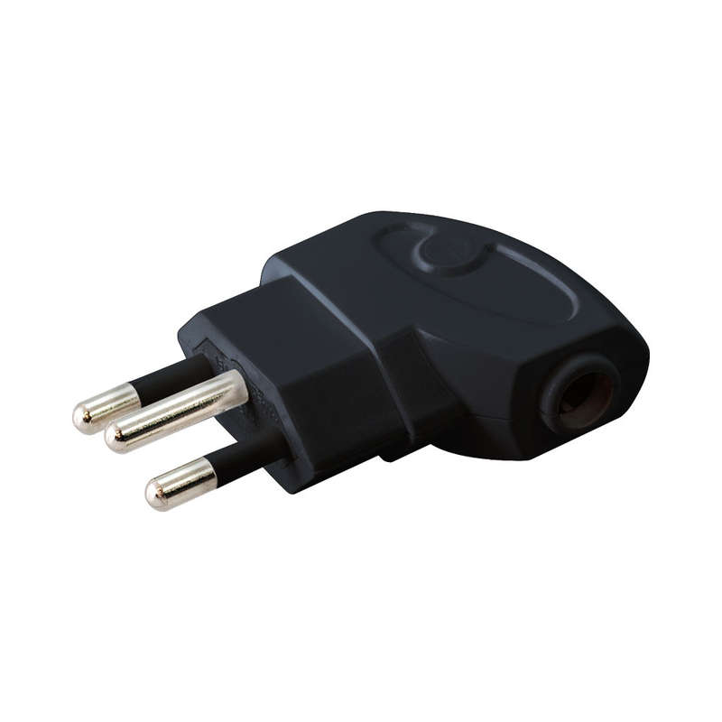 16A Slimline 3-Pin Plug - Black