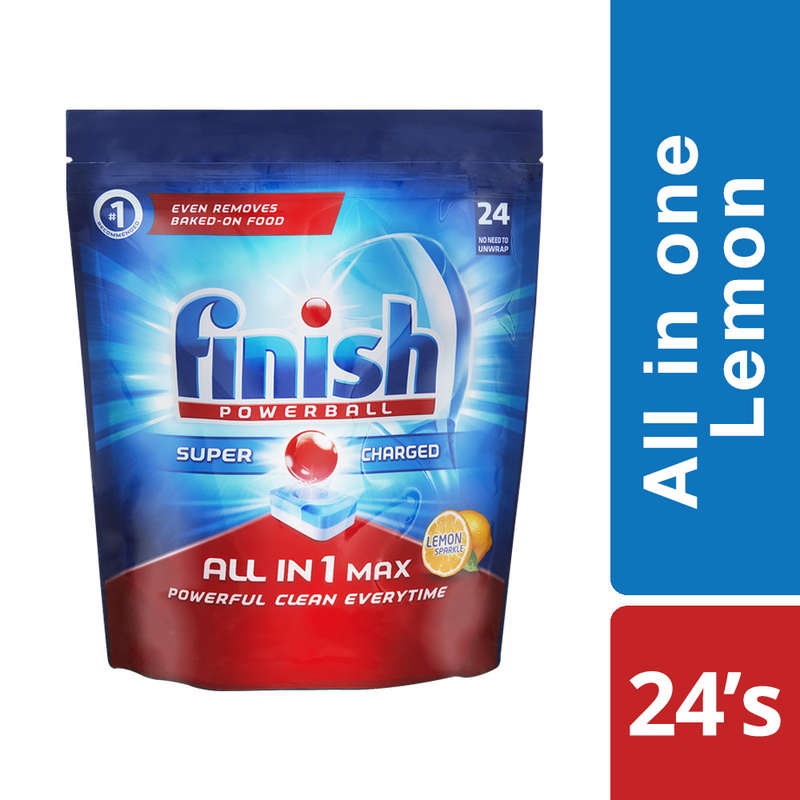 Finish All in One Dishwashing Tablets  Lemon - 24'S