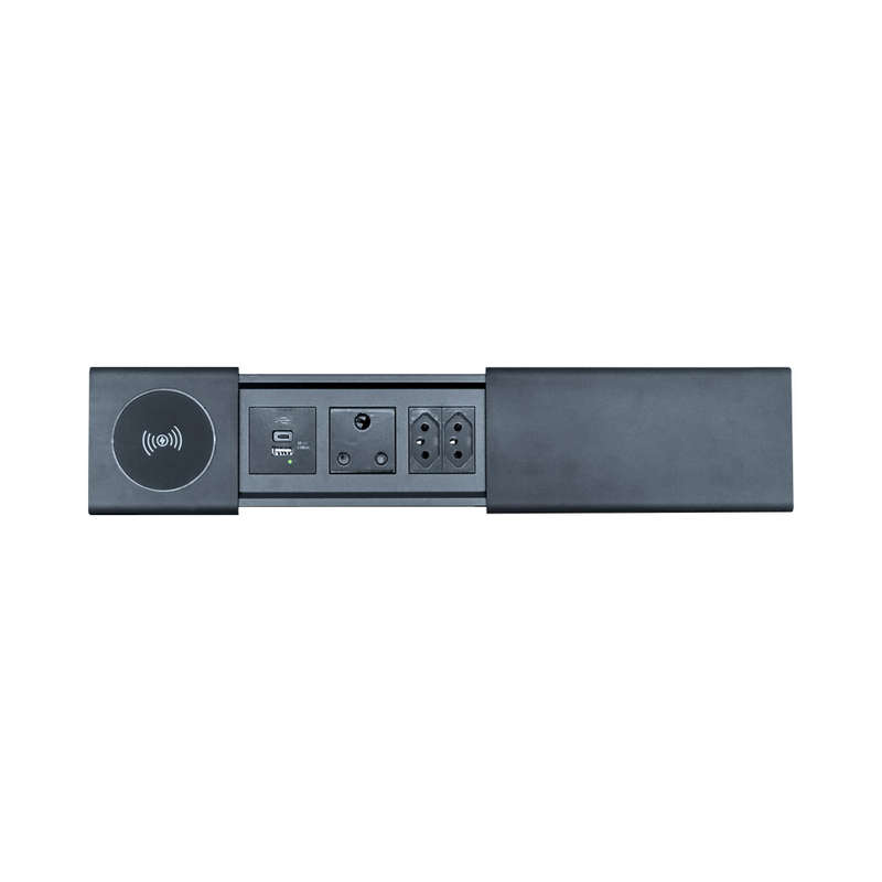 Modern Sliding In Desk Unit With Wireless Charging