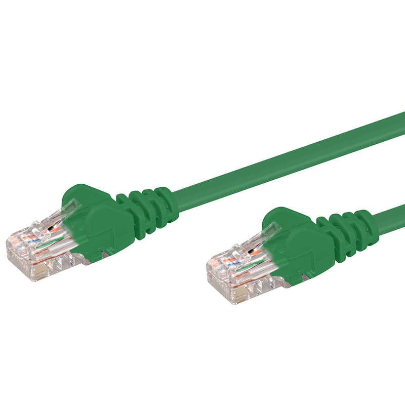 Linkqnet Rj45 Cat5E Anti-Snag Moulded Pvc Network Flylead - Green - 2M