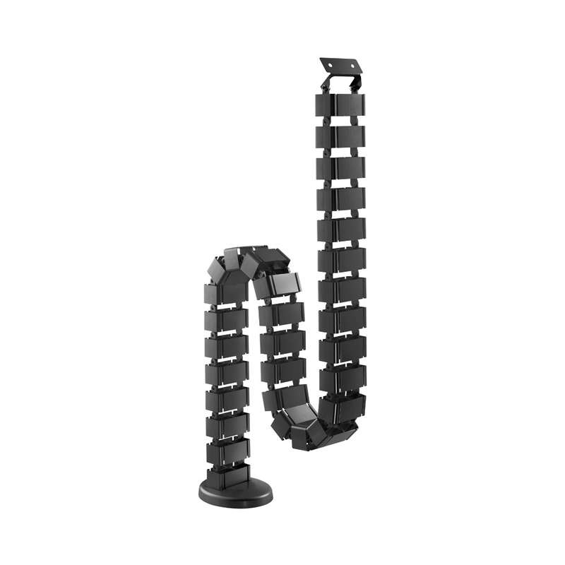 Quad Entry Vertebrae Cable Management Spine - Great For Height Adjustable Sit-Stand Desk Or Stati...