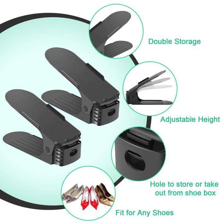 Fine Living Shoe Organizer - Set of 6 - Black
