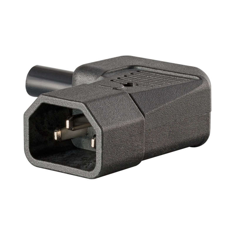 Right Angled Iec Kettle Connector - Male