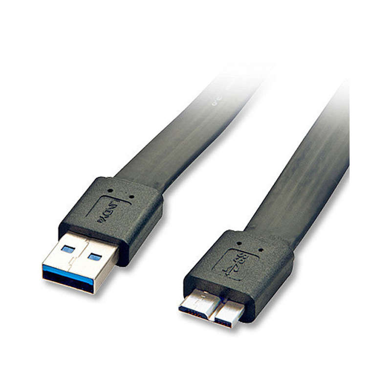 Lindy Usb3.0 Flat A-M To Micro-B Cable - 2M