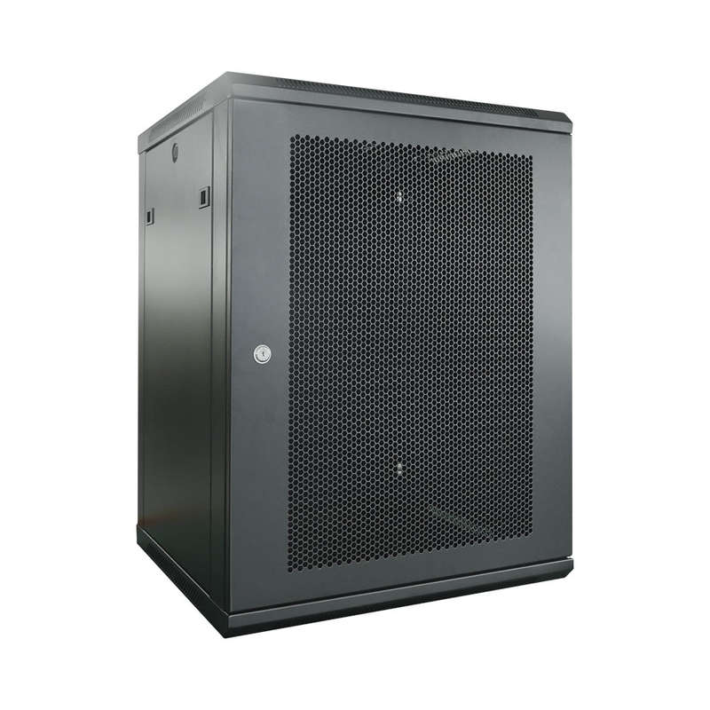 Linkqnet Single Section 600 × 450Mm Wallbox With Mesh Front Door - Flat Packed (4U - 15U) - 12U