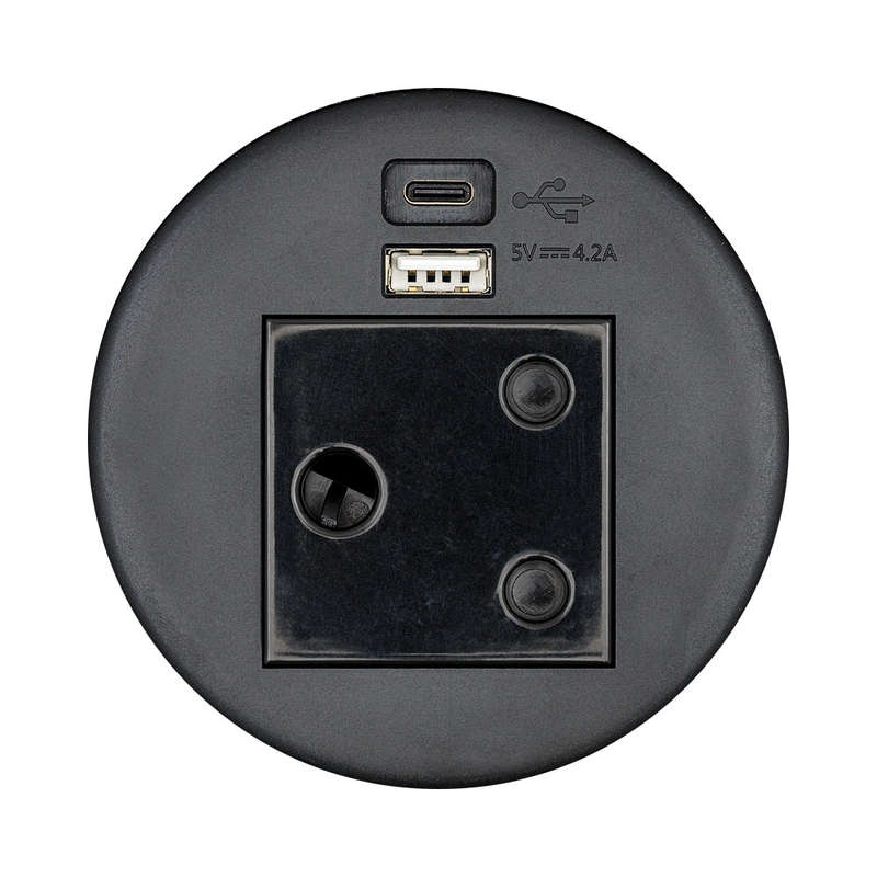 80Mm Charging Desktop Grommet With 3-Pin Sa Power