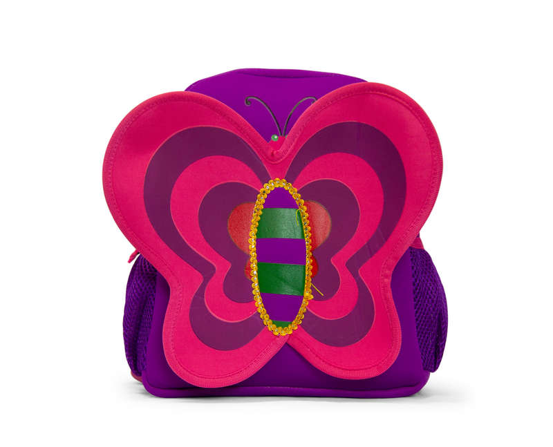 Kids Neoprene Backpacks - Butterfly Purple
