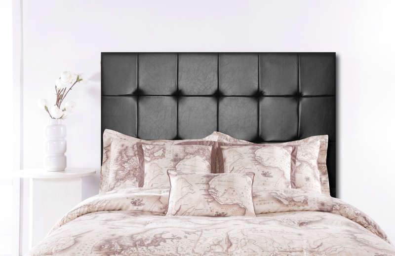 Fine Living - Burkley Headboard King - Black PU