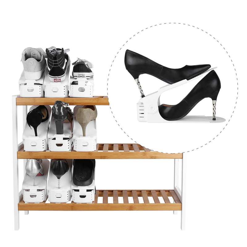 Shoe Organizer - Set of 6 - White