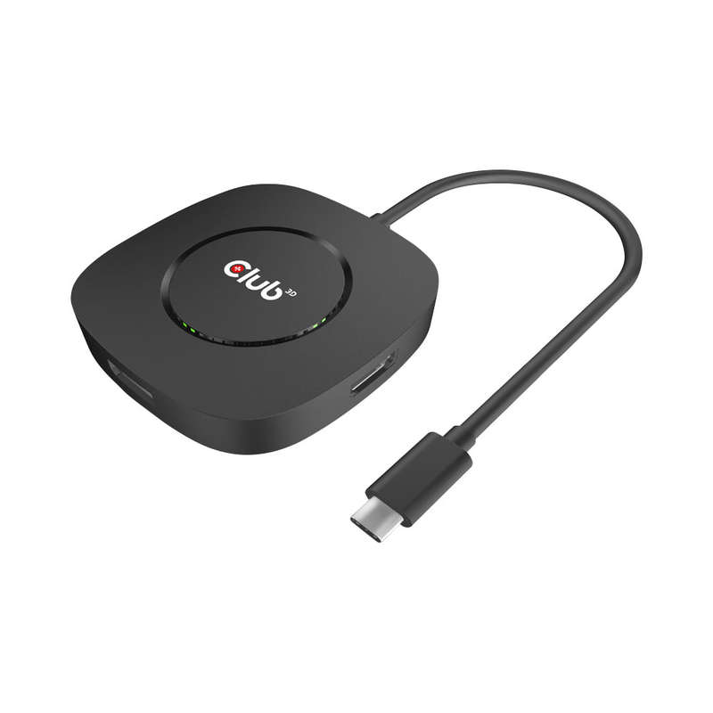 Club3D Usb Type-C 3.2 Gen1 Multi Stream Transport (Mst) Hub Displayport 1.4 Triple Monitor 4K @60...