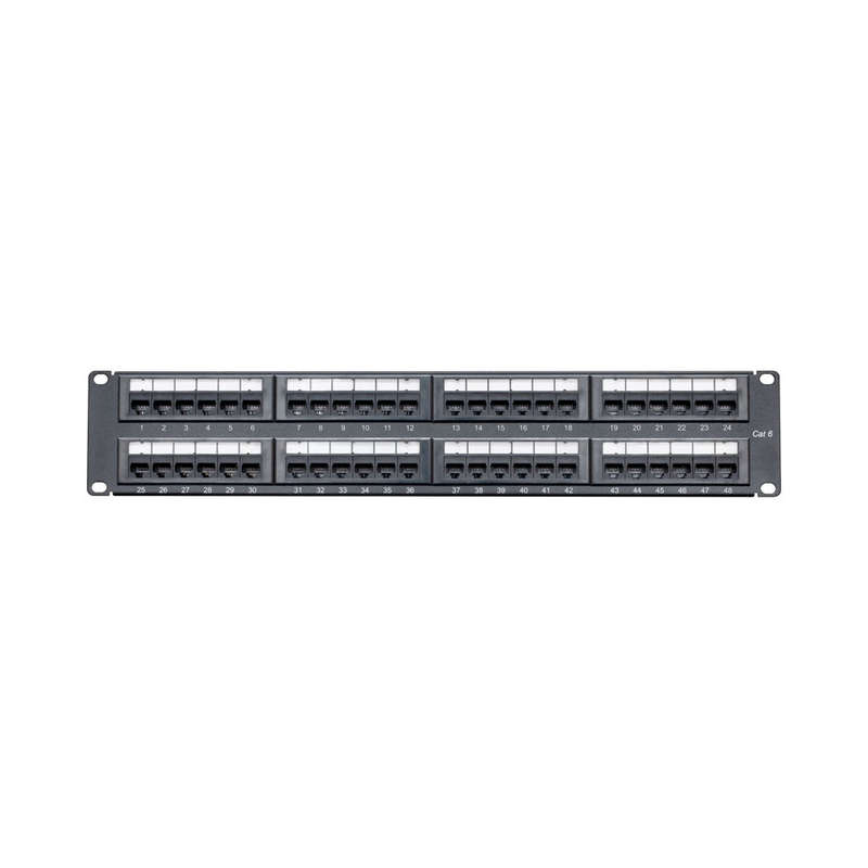 Linkqnet 2U 48-Port Cat6 Utp Patch Panel - No Cable Management