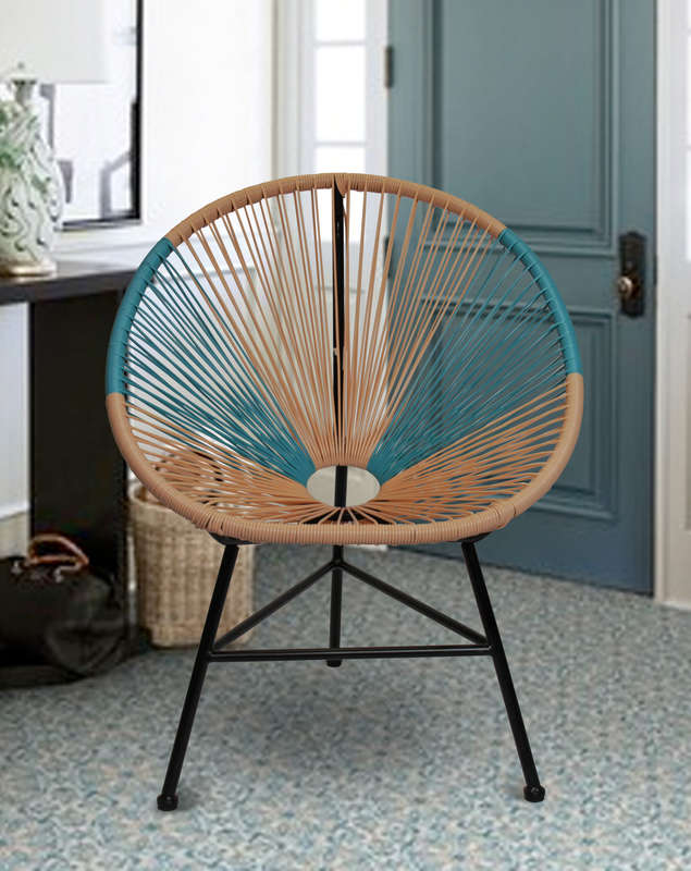 Rope Chair - Beige/Teal