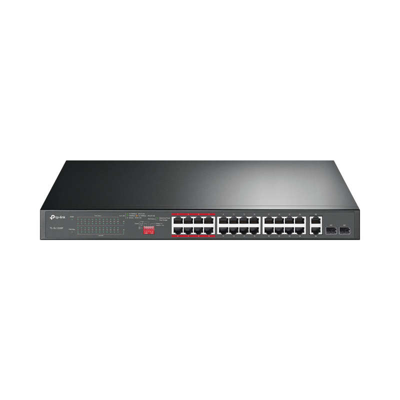 Tp-Link Tl-Sl1226P 24-Port 10 100Mbps Plus 2-Port Gigabit And 2-Port Gigabit Sfp Unmanaged Poe+ S...