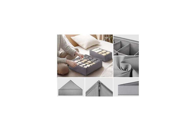 Set of 4 Collapsible organizer Grey